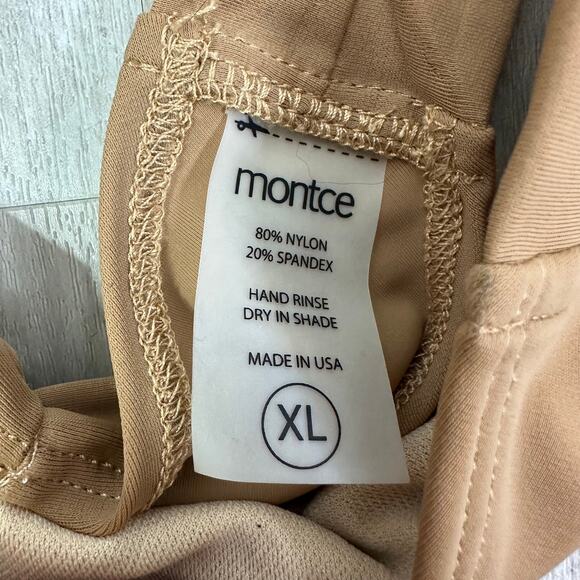 NEW Montce Cappuccino Bikini Set Dopio Top Uno Bottom Women’s Size XL - Picture 6 of 8